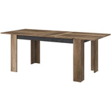 Table a manger extensible - STEIN - Rectangulaire - Chene et steam Black - 6 personnes - 157 / 207 x 90 x 77,8 cm - PARISOT