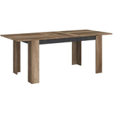 Table a manger extensible - STEIN - Rectangulaire - Chene et steam Black - 6 personnes - 157 / 207 x 90 x 77,8 cm - PARISOT