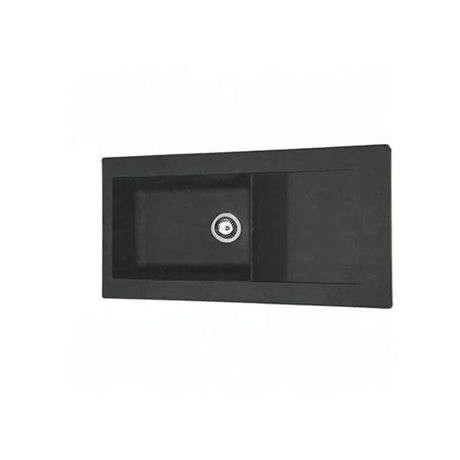Evier a encastrer en résine 1000 x 500 mm 1 grande cuve - Noir - STRADOUR Lierra - Fabrication française