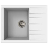 Evier - Résine SMC - Blanc uni - A encastrer - STRADOUR - Cube 1C XS - 62 x 50 cm
