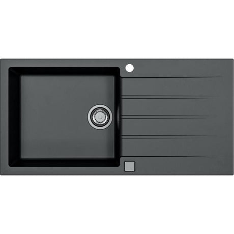 Evier a encastrer - Granit - Noir - 1 grand bac - 100 x 50 cm - CADIT - STRADOUR