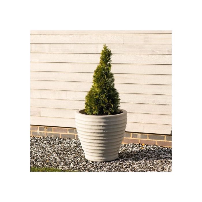 Pot de fleur - STRATA - L - Moroccan - Ř 58cm x 56cm H - Couleur Pierre