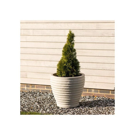 Pot de fleur - STRATA - L - Moroccan - Ř 58cm x 56cm H - Couleur Pierre
