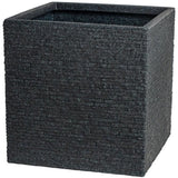 Pot de fleur - STRATA - L - Carré - Slate - 38cm SQ x 39cm H - Couleur Cendres