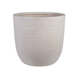 Pot de fleur - STRATA - L - Rond - Amalfi - Ø 42.5cm x 40cm H - Couleur Pierre