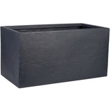 Pot de fleur - STRATA - Riven trough - Ø 38.5cm x 17.5cm H x 46.5cm L - Couleur graphite
