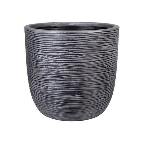Pot de fleur - STRATA - L - Rond - Amalfi - Ř 42.5cm x 40cm H - Couleur Etain