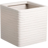 Pot de fleur - STRATA - Carré - Banbury - Ø 30.5cm x 30cm H - Couleur pierre