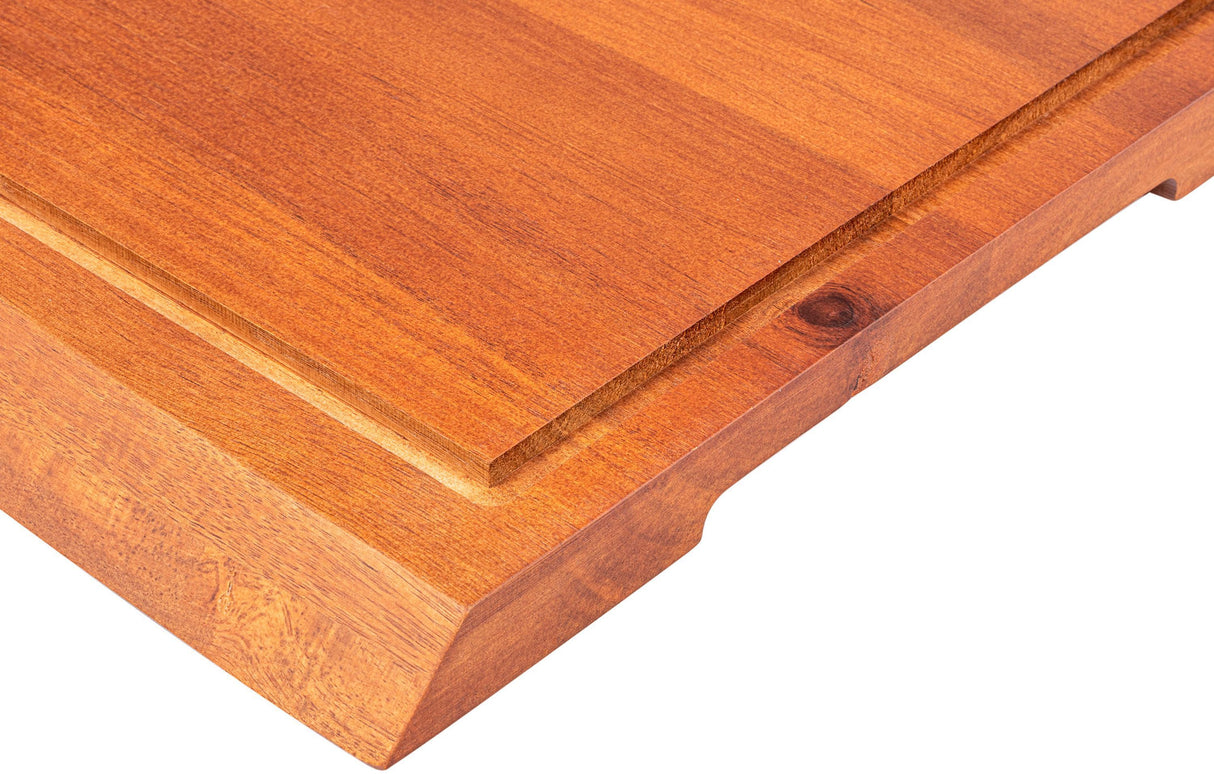 Planche a découper Anti-dérapante - STYLE DE VIE - Acacia - Avec gouttiere et poignée - 50 x 35 x 3 cm