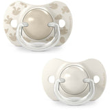 Lot de 2 sucettes symétriques - SUAVINEX - Birdies - SX Pro - 6 a 18 mois - Beige