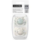 Lot de 2 sucettes symétriques - SUAVINEX - Birdies - SX Pro - 6 a 18 mois - Vert