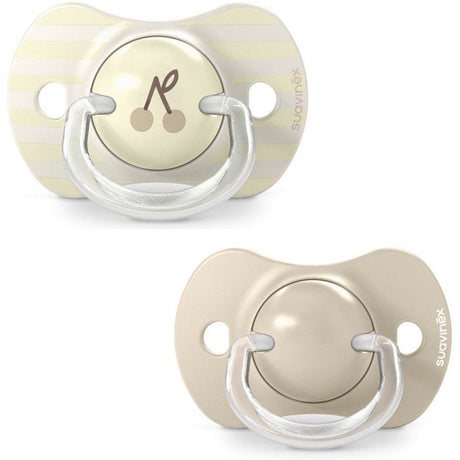 Lot de 2 sucettes symétriques - SUAVINEX - Birdies - SX Pro - 18 mois et plus - Beige