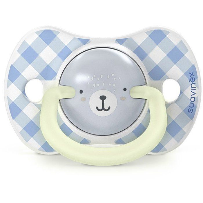 Lot de 2 sucettes symétriques - SUAVINEX - Night&Day Wild&Free - SX Pro - 6 a 18 mois - Bleu