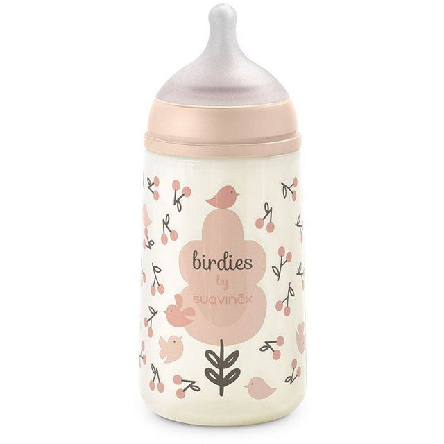 Biberon - SUAVINEX - Birdies - Tétine SX Pro M - 270 ml - 3 a 6 mois - Rose