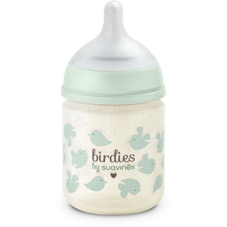 Biberon verre - SUAVINEX - Birdies - Tétine SX Pro XS - 120 ml - 0 a 3 mois - Vert