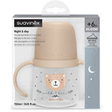 Biberon avec anses - SUAVINEX - NIGHT&DAY WILD&FREE - 150 ml - 6 mois et plus - Marron