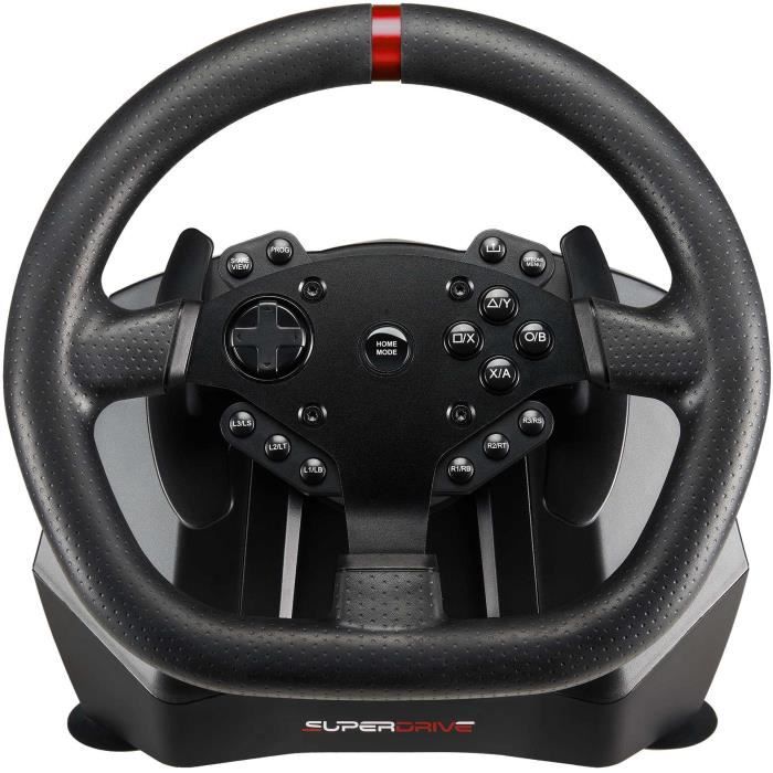 Volant de course - SUPERDRIVE - GS950-X - 900° - Levier de vitesse manuel - 3 pédales - Palettes