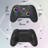 Manette sans fil - SUBSONIC - Switch 2 / Switch - LEDs programmables - Vibrations - Gyroscope - Noire