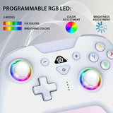 Manette sans fil - SUBSONIC - Switch 2 / Switch - LEDs programmables - Vibrations - Gyroscope - Blanc
