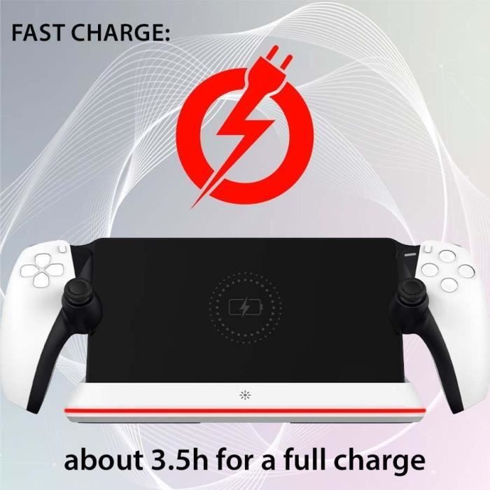 Station de recharge - SUBSONIC - Chargeur PS Portal a LED - Support avec LED RVB - Accessoire PS Portal