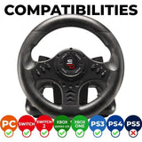Volant de course - SUPERDRIVE - SV450 - Avec pédalier - Palettes de vitesses - Multi-plateformes