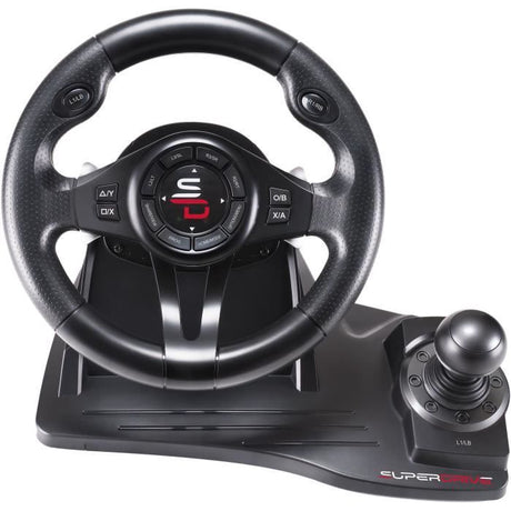 Volant de course - SUPERDRIVE - GS550 - Avec pédalier - Levier de vitesses - Vibrations - Multi-plateformes