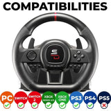 Volant de course - SUPERDRIVE - SV650 - Avec pédalier - Palettes - Vibrations - Multi-plateformes