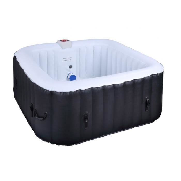 Spa gonflable SUNSPA - AC01 - 157 x 67 cm - 4 places - CarrÈ (LivrÈ avec filtre, cadenas, tapis de sol et couverture)