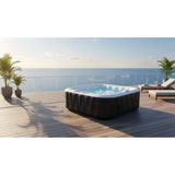 Spa gonflable SUNSPA - AC01 - 157 x 67 cm - 4 places - Carré (Livré avec filtre, cadenas, tapis de sol et couverture)