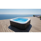 Spa gonflable SUNSPA - AC01 - 157 x 67 cm - 4 places - Carré (Livré avec filtre, cadenas, tapis de sol et couverture)