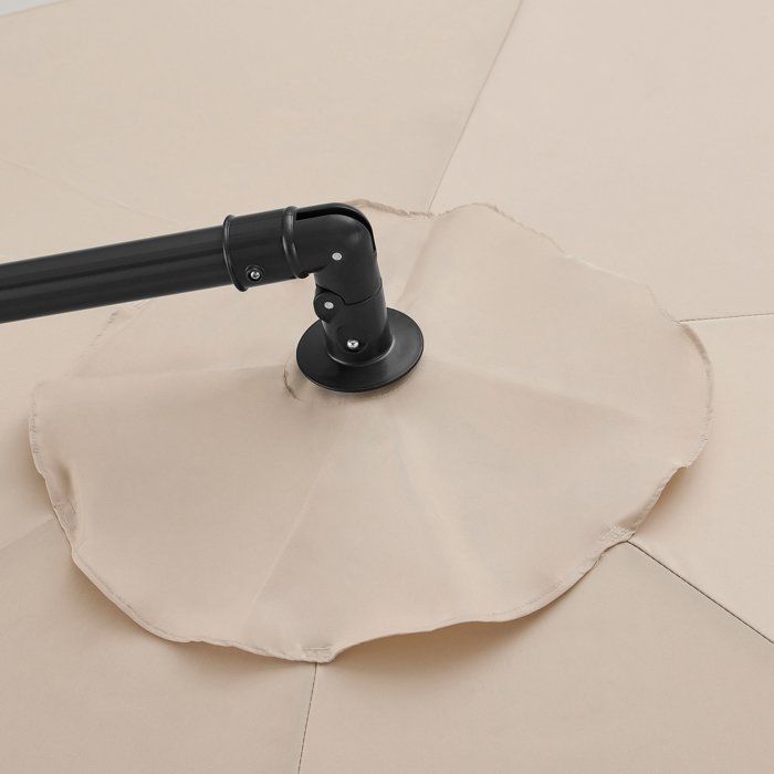 Parasol déporté AUREA Ø 3 m - Structure en aluminium avec toile polyester 180g - Creme
