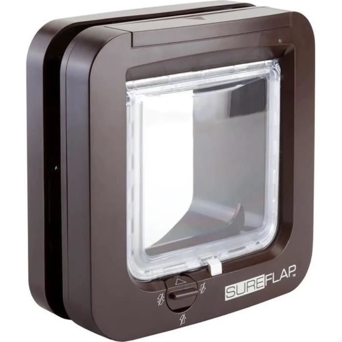 SUREFLAP Chatiere a puce électronique - Marron - 142 mm x 120 mm (Mémorisation d'un maximum de 32 puces)