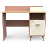 Chambre complete enfant - SUZIE - Lit 90 x 190 cm / Chevet / Bureau - Chene / Abricot - DEMEYERE