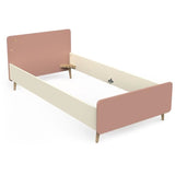 Ensemble Lit et table de chevet - SUZIE - 90 x 190 cm - Chene / Abricot - DEMEYERE