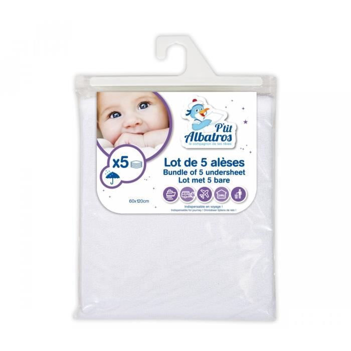 P'TIT ALBATROS 5 Protege Matelas Bébé Vitaleze 60 x 120 cm