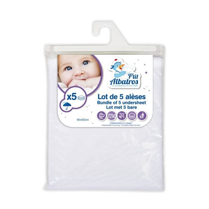 P'TIT ALBATROS 5 Protege Matelas Bébé Vitaleze 60 x 120 cm