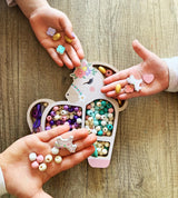 Coffret de perles en bois - SYCOMORE - Licorne - Des 4 ans