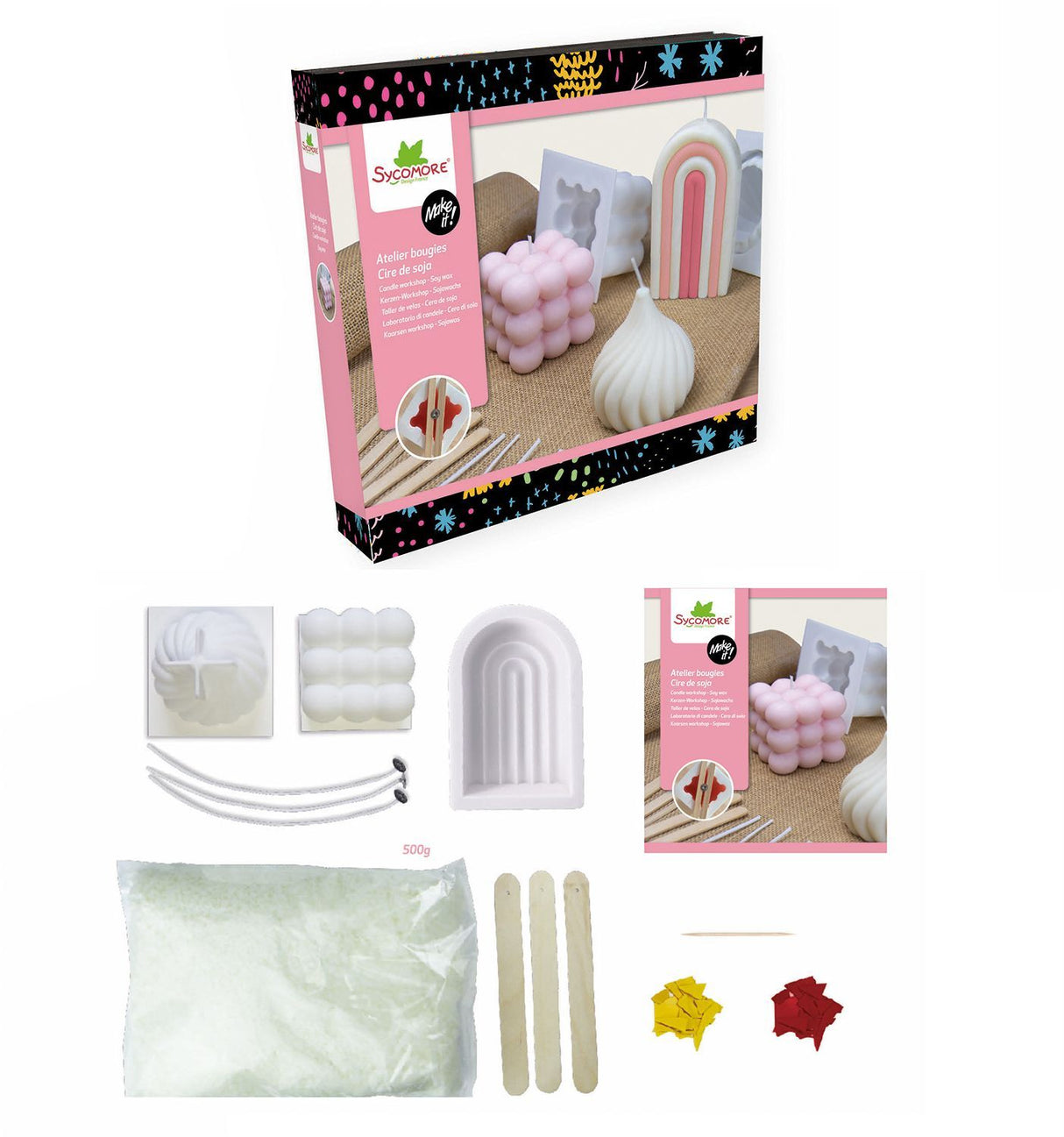 Atelier bougies - SYCOMORE - Make it XL - Cire de soja - Des 12 ans