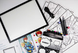 Tablette lumineuse XXL et atelier marqueurs - SYCOMORE - Artissimo - Manga - Des 10 ans