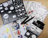Coffret créatif - SYCOMORE - Layout et marqueurs - Manga Garçon - Des 10 ans