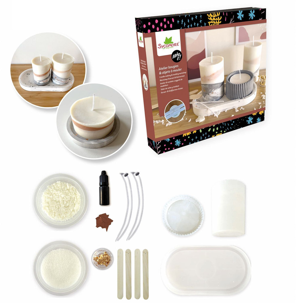 Atelier bougies et jesmonite - SYCOMORE - Make it XL - Des 12 ans