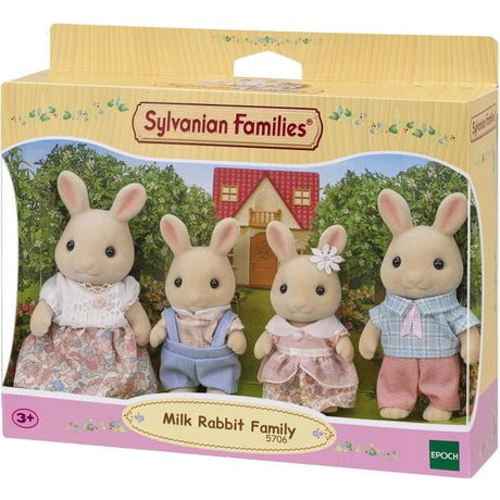 Poupée - SYLVANIAN FAMILIES - La famille Lapin Creme - Articulée et habillée avec soin