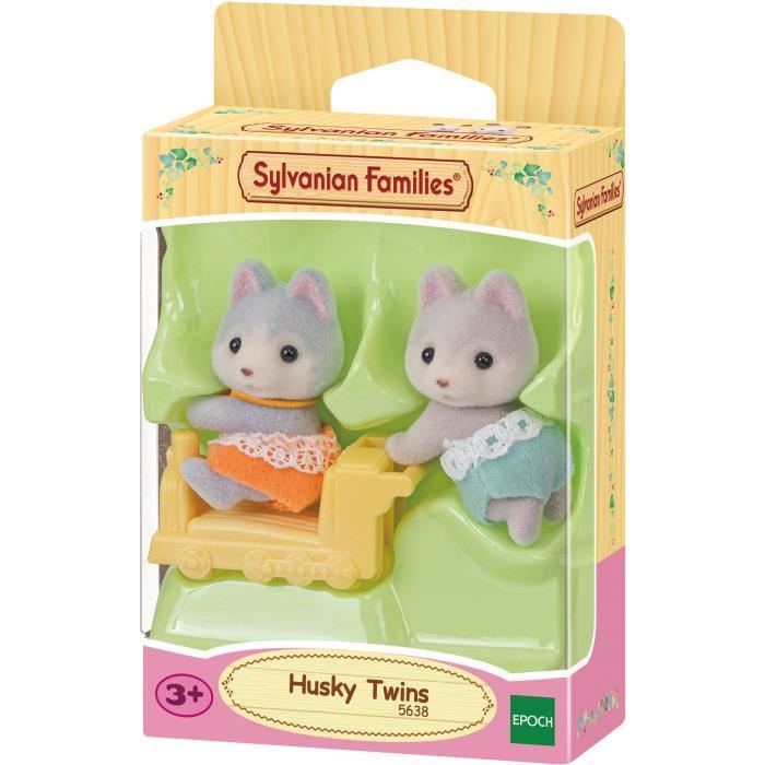Mini-univers - SYLVANIAN FAMILIES - Les jumeaux husky - Orange - Mixte - 3 ans+