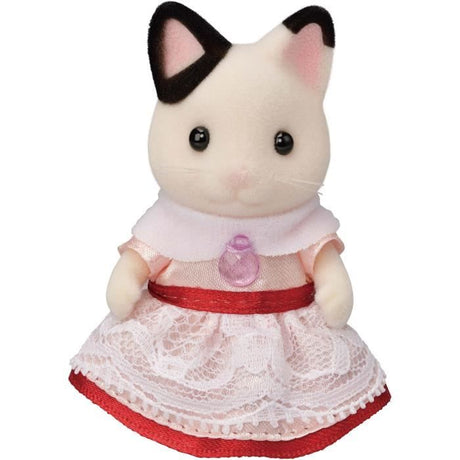 Figurines miniatures - SYLVANIAN FAMILIES - 5646 - La fille Chat bicolore et son goűter d'anniversaire
