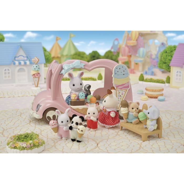 Le marchand de glace ambulant - SYLVANIAN FAMILIES - 5651 - Extérieur - Rose - A partir de 3 ans