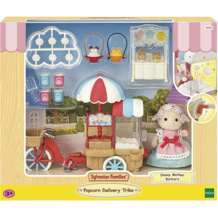 Figurine miniature - SYLVANIAN FAMILIES - La maman mouton et son stand de popcorn