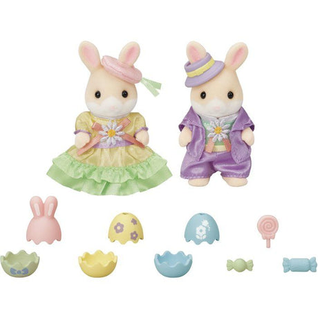 La chasse aux oeufs des freres et soeurs Lapin Marguerite  - Sylvanian Families - 5691