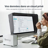 Serveur NAS - SYNOLOGY - DS223J - 2 baies - SATA 6Gb/s - RAID 1 - RAM 1 Go