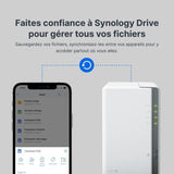 Serveur NAS - SYNOLOGY - DS223J - 2 baies - SATA 6Gb/s - RAID 1 - RAM 1 Go