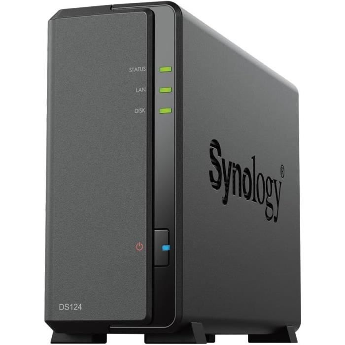 Serveur NAS - SYNOLOGY - DS124 - 1 baie - Gigabit Ethernet - RAM 1 Go